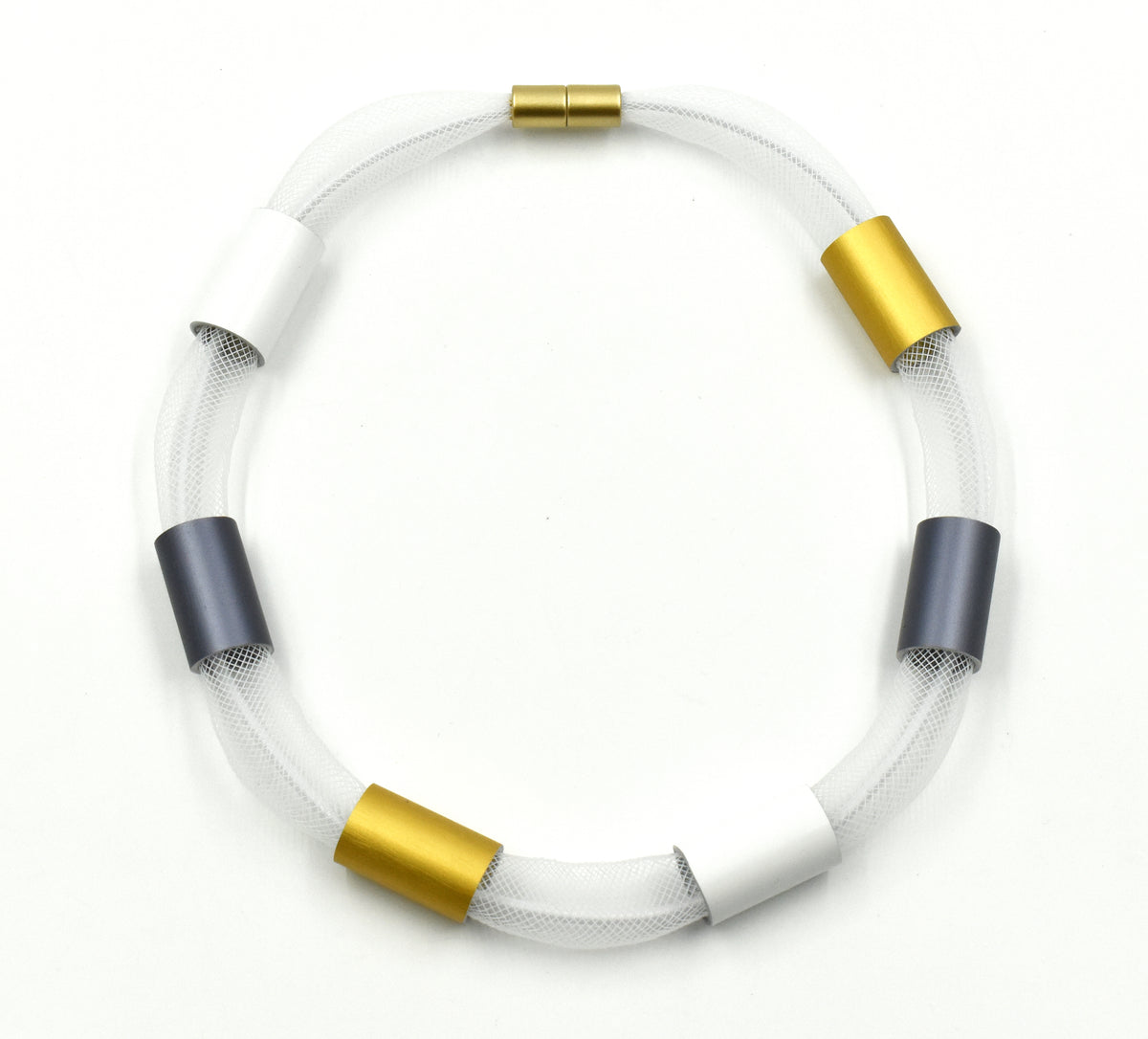 SEE THE INVISIBLE ANODIZED ALUMINIUM NET NECKLACE K2417 Christinabrampti see-the-invisible-anodized-aluminium-net-necklace-k2417-christinabrampti